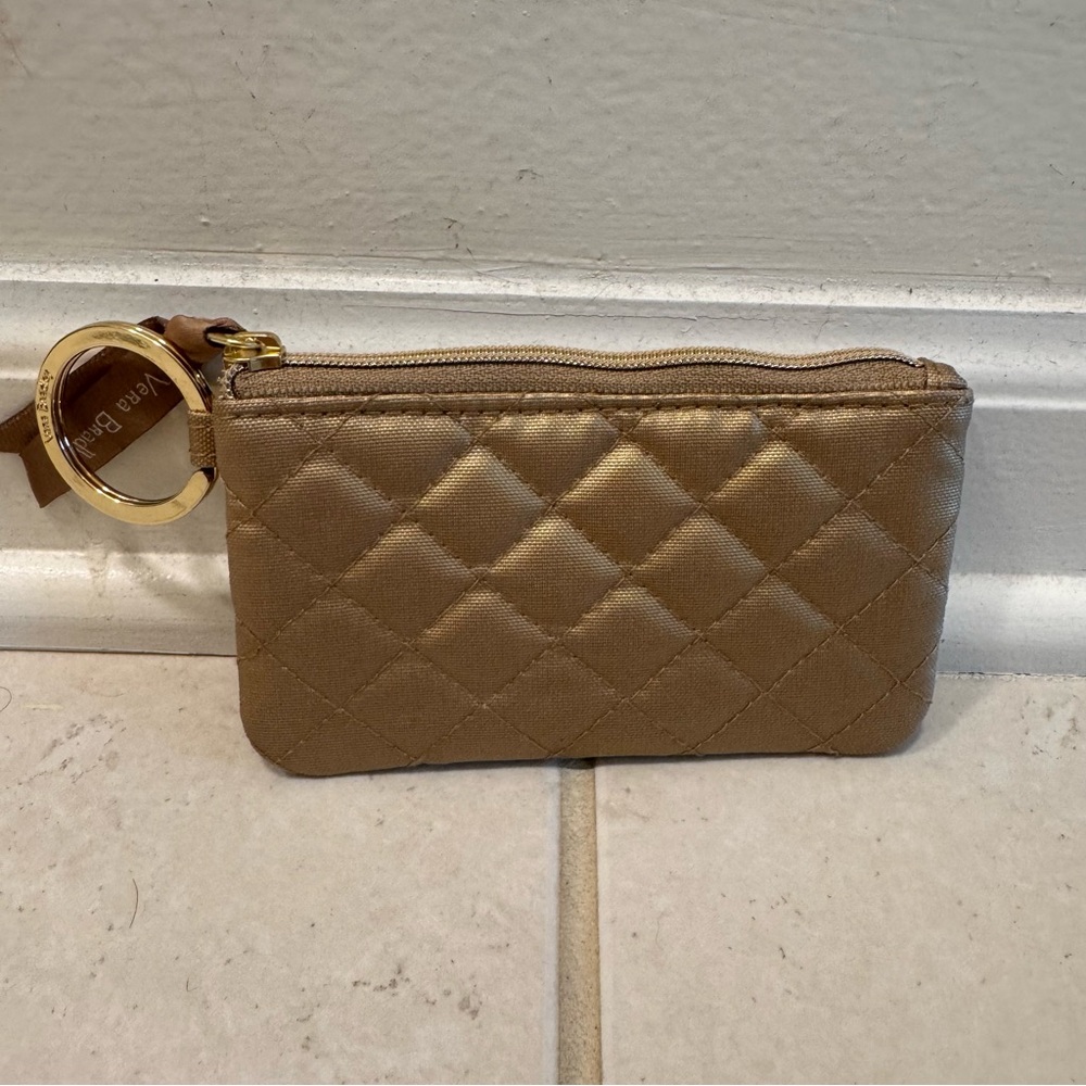 Vera Bradley ~ “Champagne Gold Pearl" ~ Zip ID Case, Coin Purse